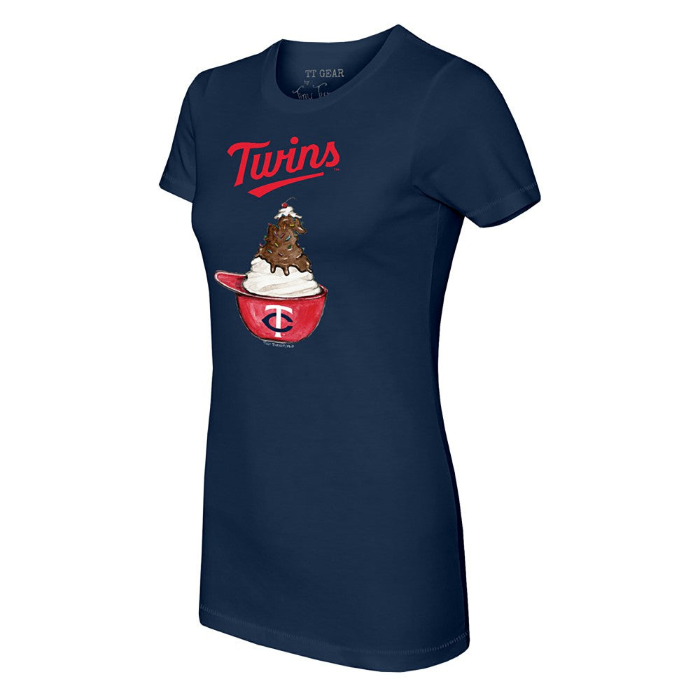 Minnesota Twins Tiny Turnip Women's Sundae Helmet T-Shirt - MLB T-shirts