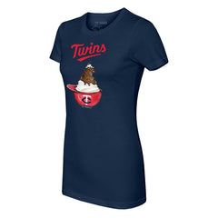 Minnesota Twins Tiny Turnip Women's Sundae Helmet T-Shirt - MLB T-shirts