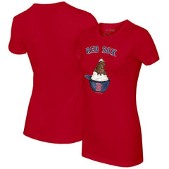 Boston Red Sox Tiny Turnip Women's Sundae Helmet T-Shirt - MLB T-shirts
