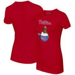 Philadelphia Phillies Tiny Turnip Women's Sundae Helmet T-Shirt - MLB T-shirts