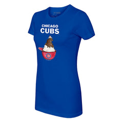 Chicago Cubs Tiny Turnip Women's Sundae Helmet T-Shirt - MLB T-shirts