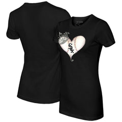 Chicago White Sox Tiny Turnip Women's Tiara Heart T-Shirt - MLB T-shirts