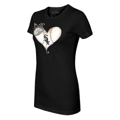 Chicago White Sox Tiny Turnip Women's Tiara Heart T-Shirt - MLB T-shirts
