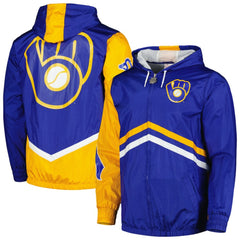 Milwaukee Brewers Mitchell & Ness Undeniable Full-Zip Hoodie Windbreaker Jacket - MLB Jackets