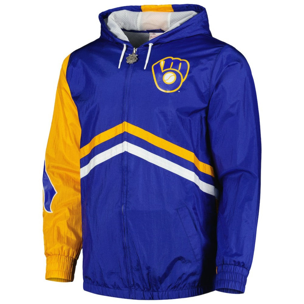 Milwaukee Brewers Mitchell & Ness Undeniable Full-Zip Hoodie Windbreaker Jacket - MLB Jackets