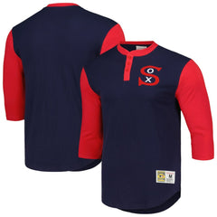 Chicago White Sox Mitchell & Ness Cooperstown Collection Legendary Slub Henley 3/4-Sleeve T-Shirt - MLB T-shirts