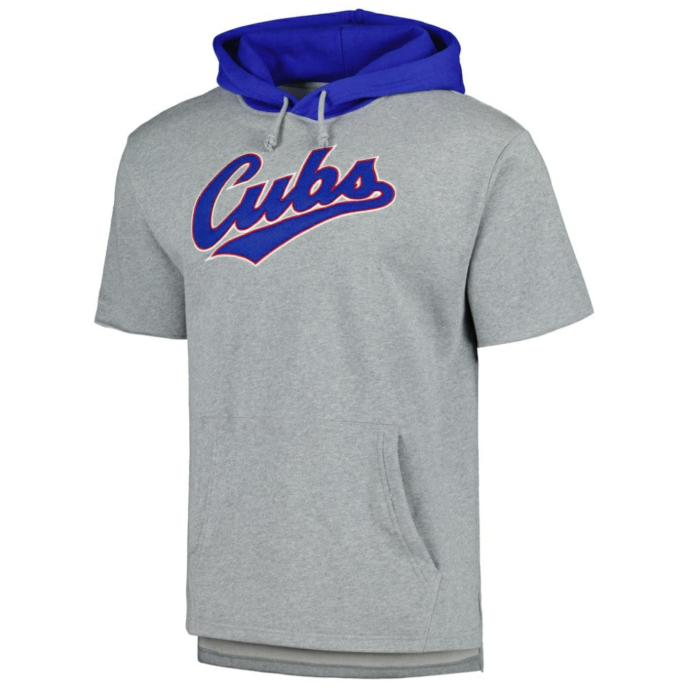 Chicago Cubs Mitchell & Ness Postgame Short Sleeve Pullover Hoodie - MLB Hoodies