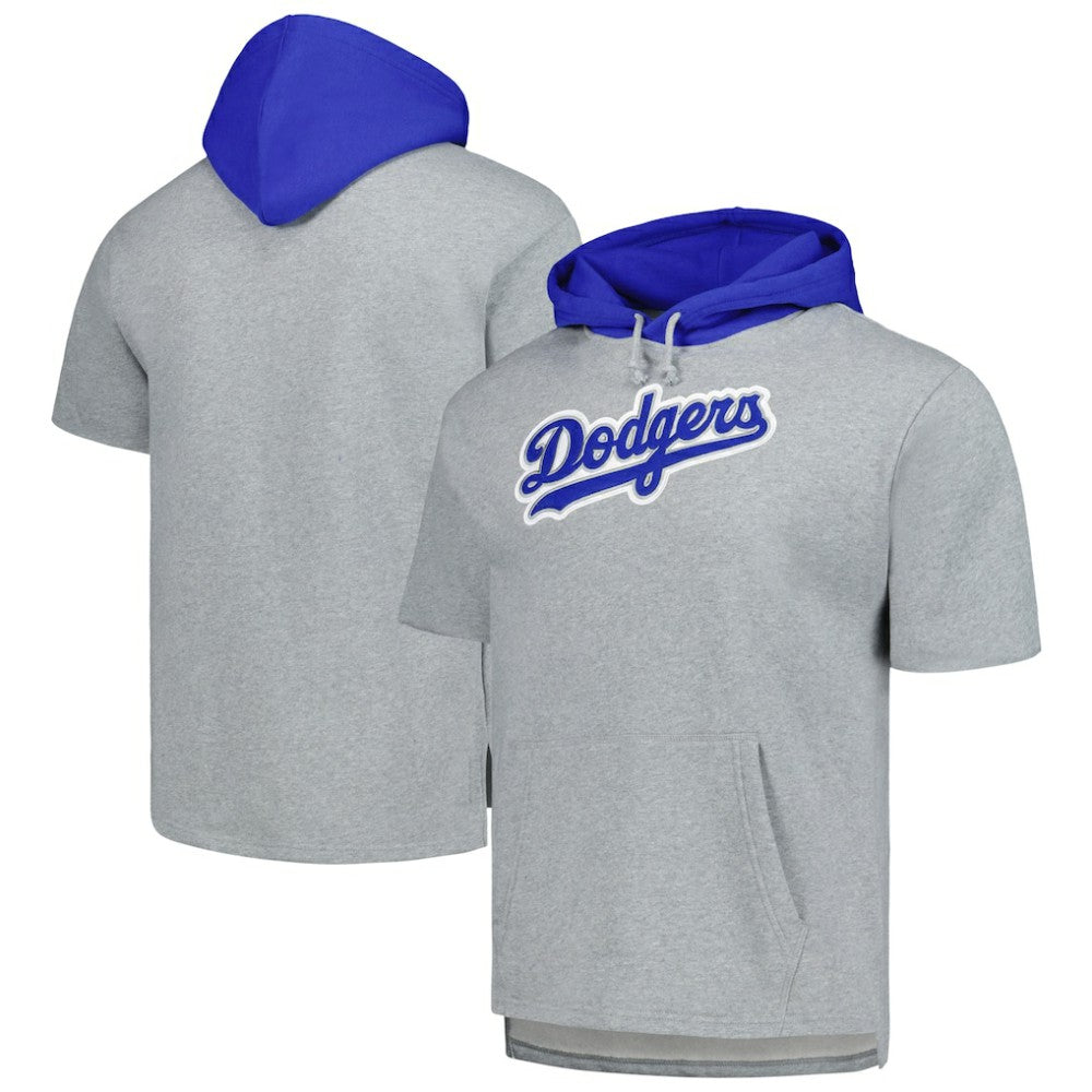 Los Angeles Dodgers Mitchell & Ness Postgame Short Sleeve Pullover Hoodie - MLB Hoodies