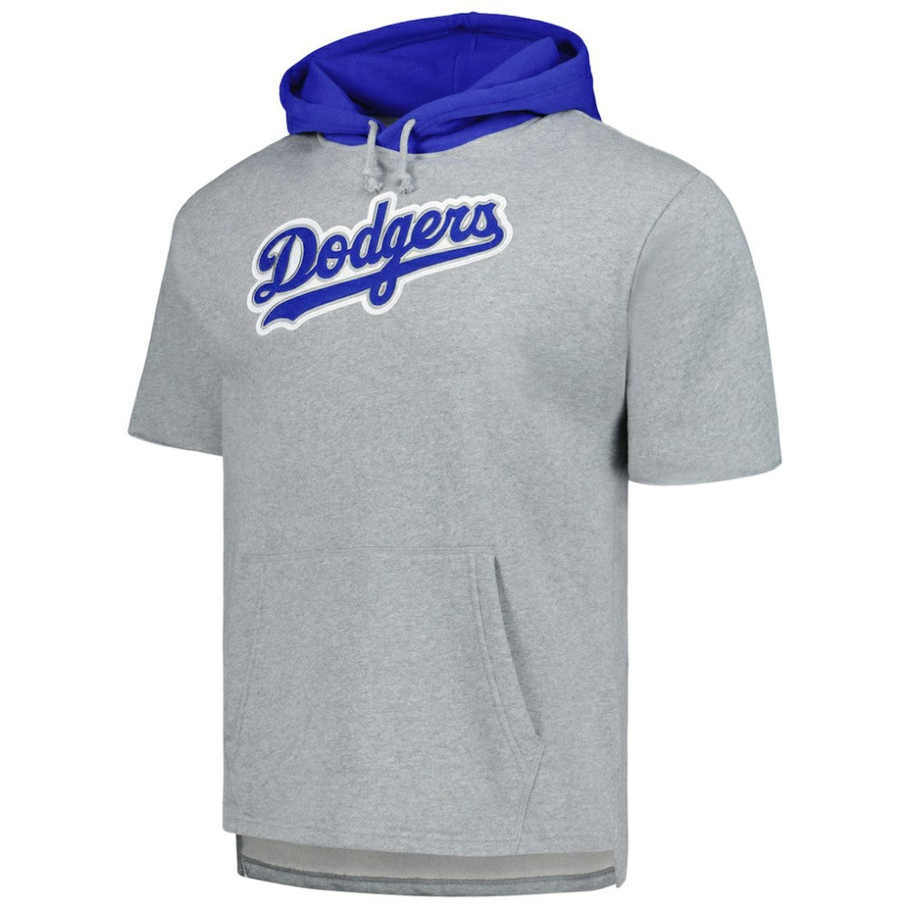 Los Angeles Dodgers Mitchell & Ness Postgame Short Sleeve Pullover Hoodie - MLB Hoodies
