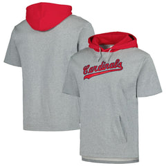 St. Louis Cardinals Mitchell & Ness Postgame Short Sleeve Pullover Hoodie - MLB Hoodies