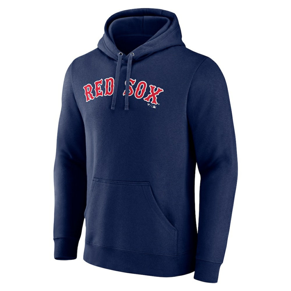 Boston Red Sox Official Wordmark Fitted Pullover Hoodie - MLB Hoodies