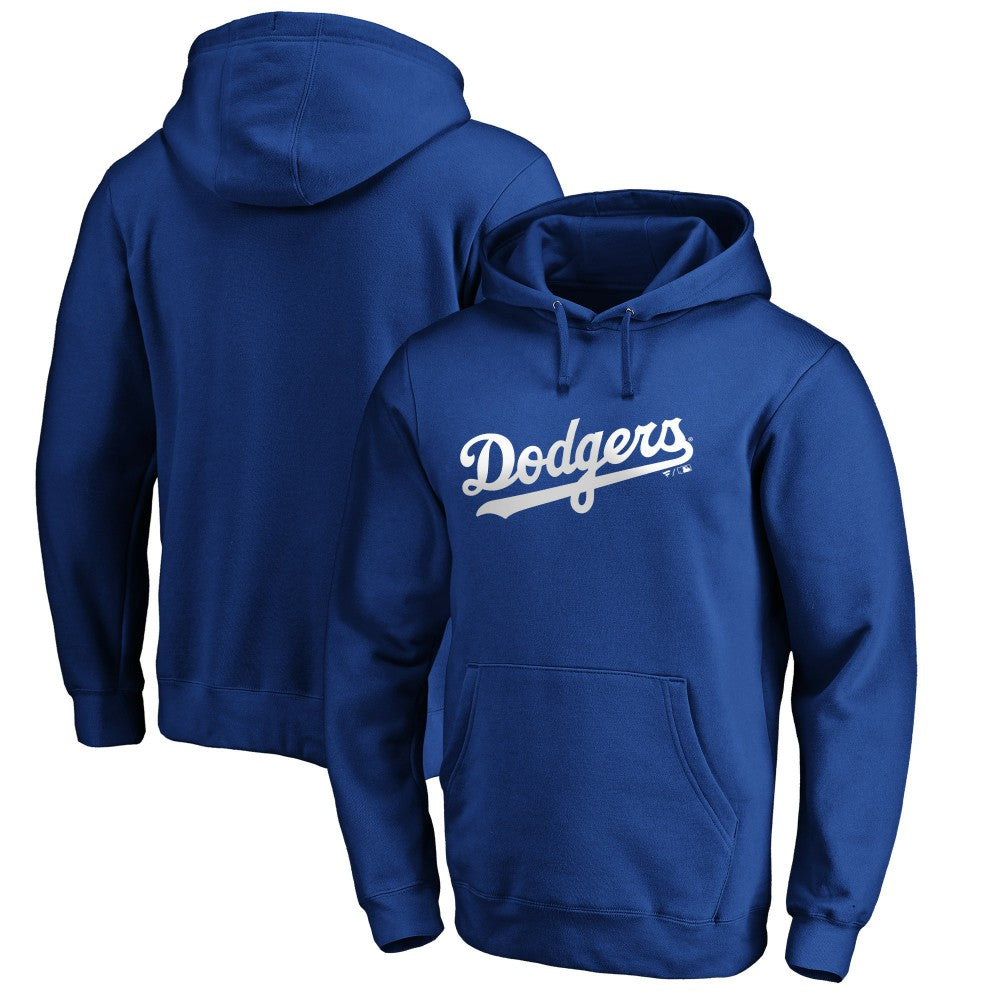 Los Angeles Dodgers Official Wordmark Fitted Pullover Hoodie - MLB Hoodies