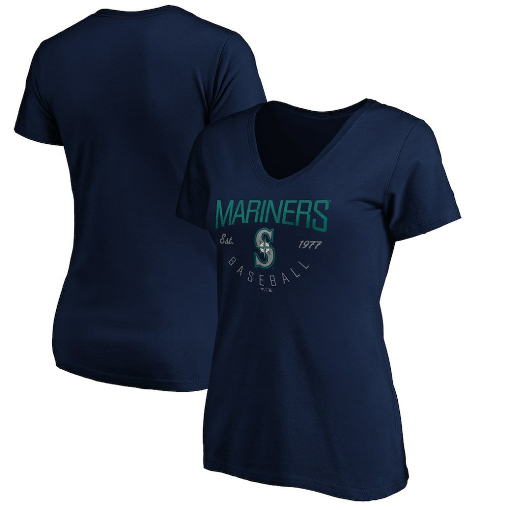 Seattle Mariners Women's Core Live For It V-Neck T-Shirt - MLB T-shirts