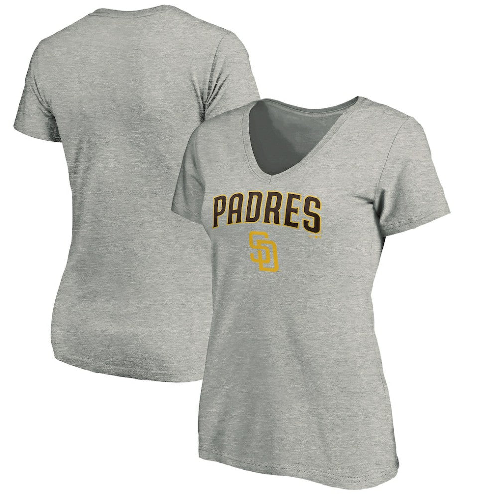 San Diego Padres Women's Core Team Lock Up Wordmark V-Neck T-Shirt - MLB T-shirts