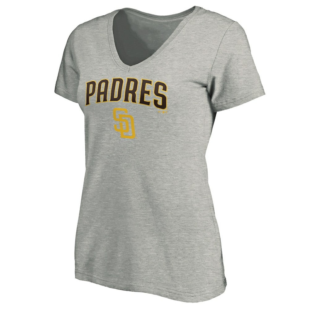 San Diego Padres Women's Core Team Lock Up Wordmark V-Neck T-Shirt - MLB T-shirts