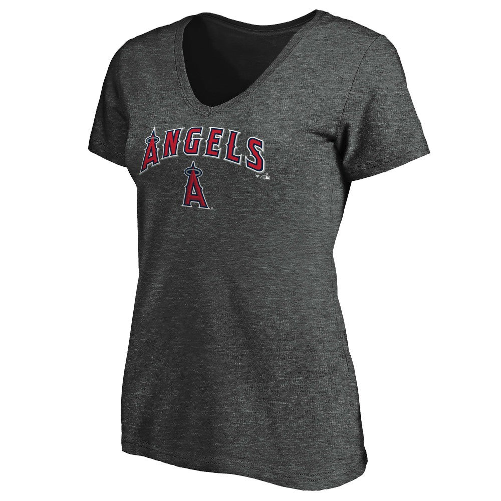 Los Angeles Angels Women's Core Team Lock Up V-Neck T-Shirt - MLB T-shirts