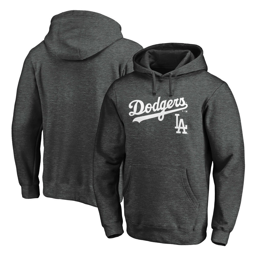 Los Angeles Dodgers Team Lock Up Wordmark Pullover Hoodie - MLB Hoodies