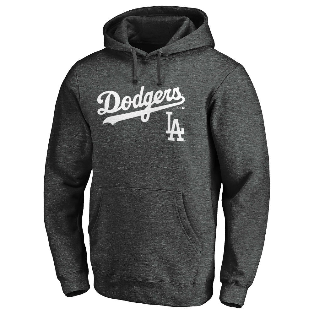 Los Angeles Dodgers Team Lock Up Wordmark Pullover Hoodie - MLB Hoodies