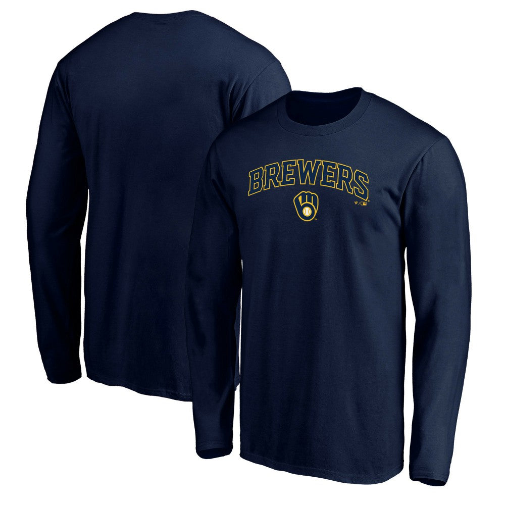 Milwaukee Brewers Team Lock Up Wordmark Long Sleeve T-Shirt - MLB T-shirts