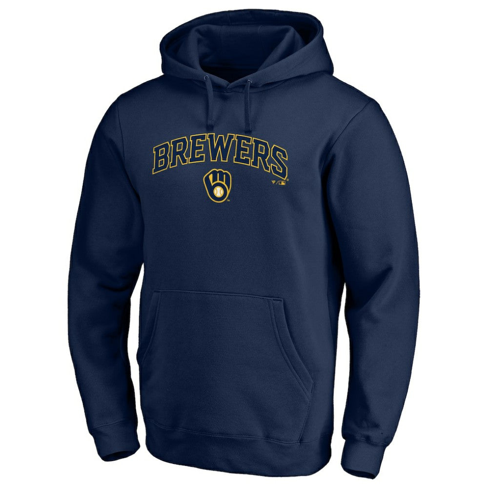 Milwaukee Brewers Team Lock Up Wordmark Pullover Hoodie - MLB Hoodies