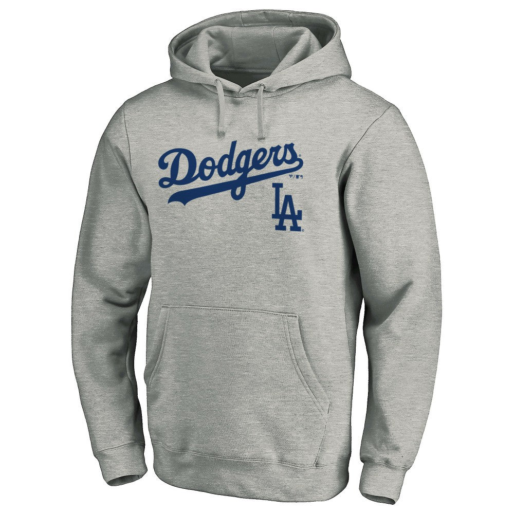 Los Angeles Dodgers Team Lock Up Wordmark Pullover Hoodie - MLB Hoodies