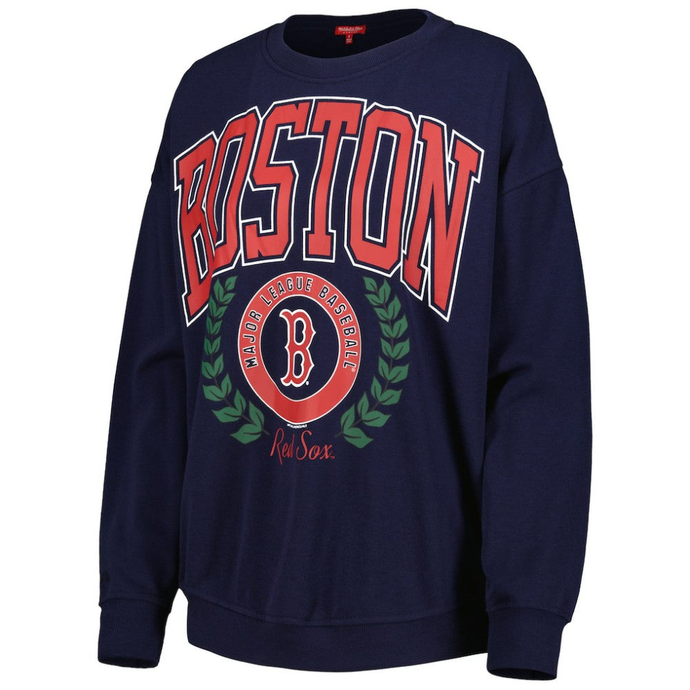 Boston Red Sox Mitchell & Ness Women's Logo Lt 2.0 Pullover Sweatshirt - MLB Pullover