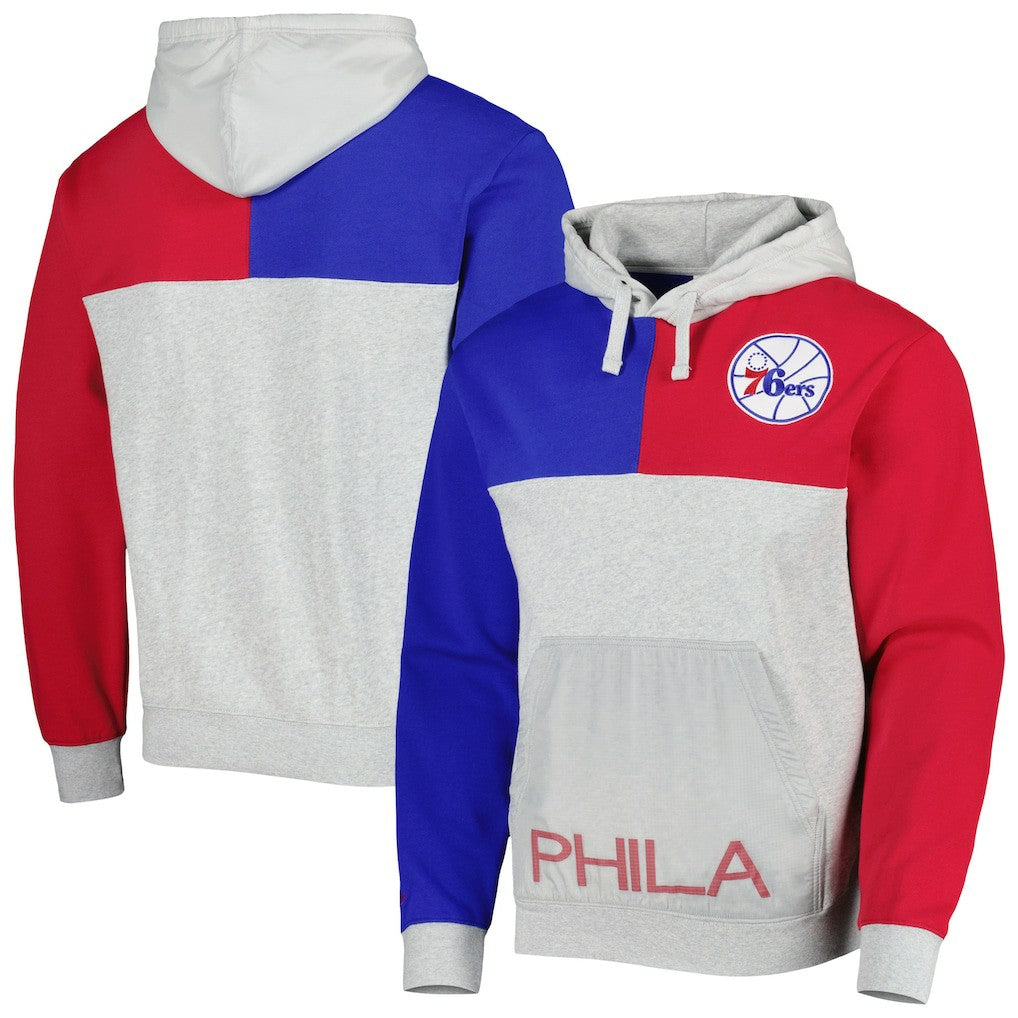 Heather Gray Philadelphia 76ers Tie-Breaker Pullover Hoodie sale | NBA