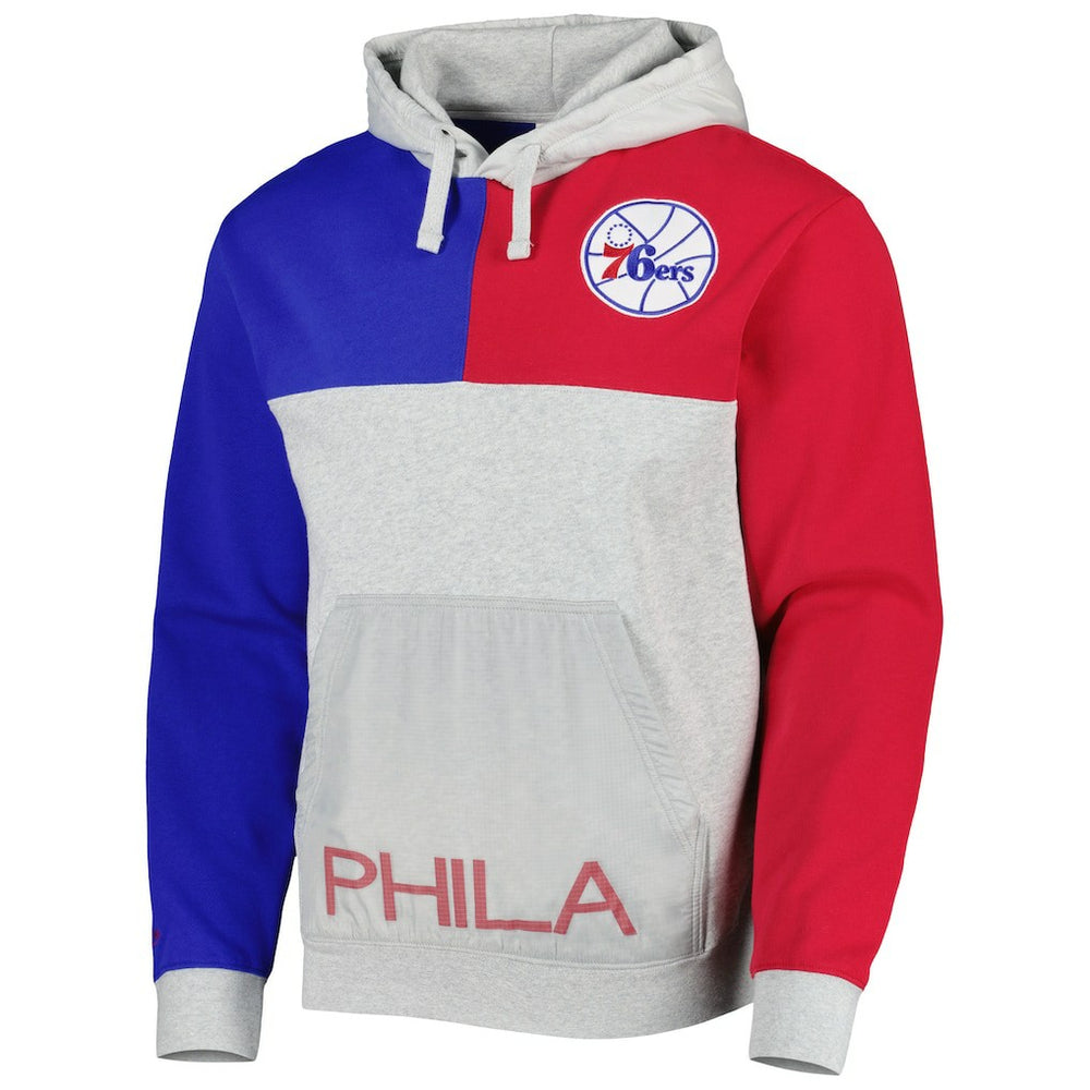 Heather Gray Philadelphia 76ers Tie-Breaker Pullover Hoodie sale | NBA