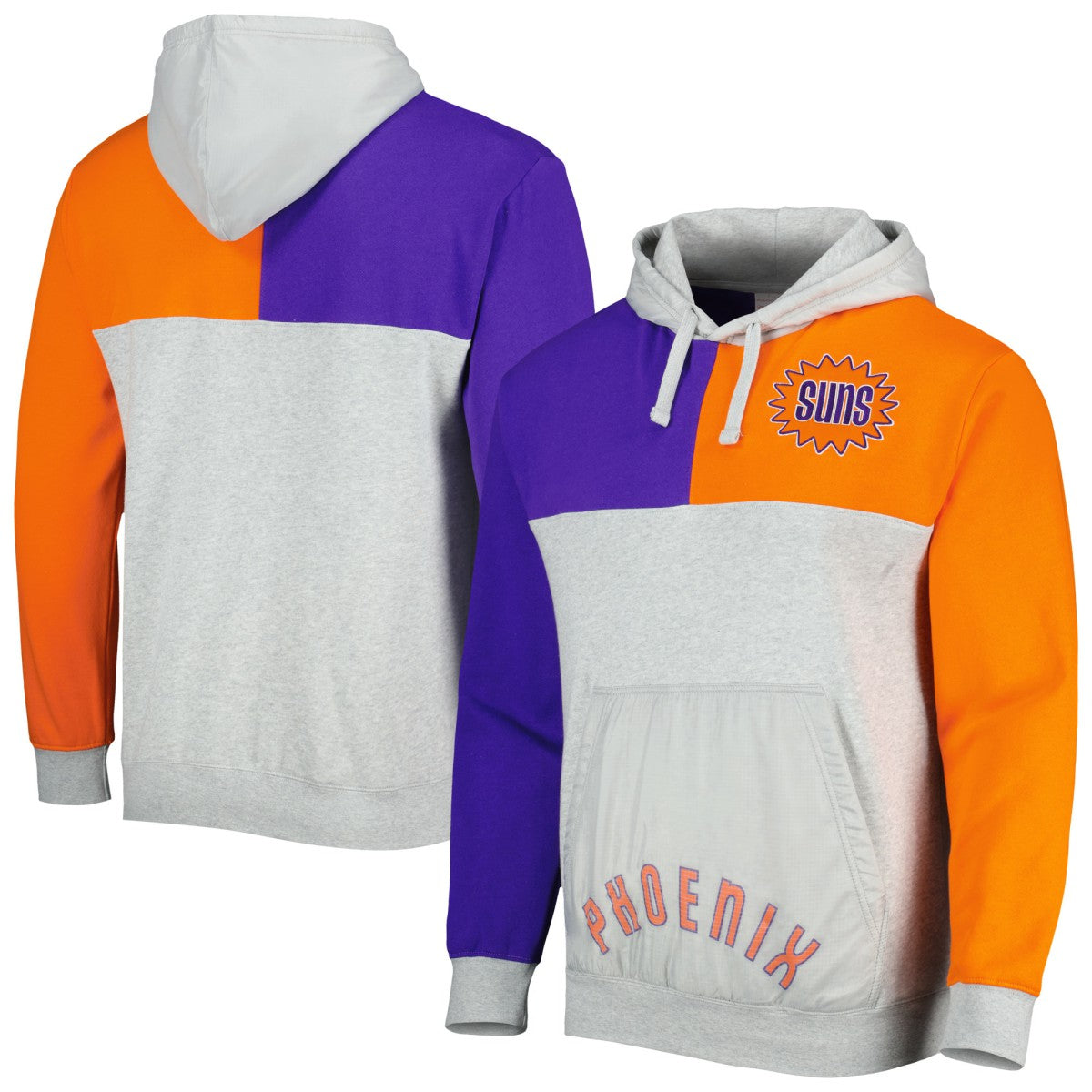 Heather Gray Phoenix Suns Tie-Breaker Pullover Hoodie | NBA