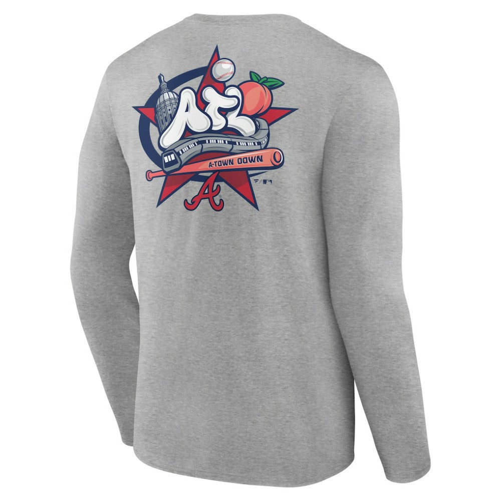 Atlanta Braves Nice Kicks Long Sleeve T-Shirt - MLB T-shirts