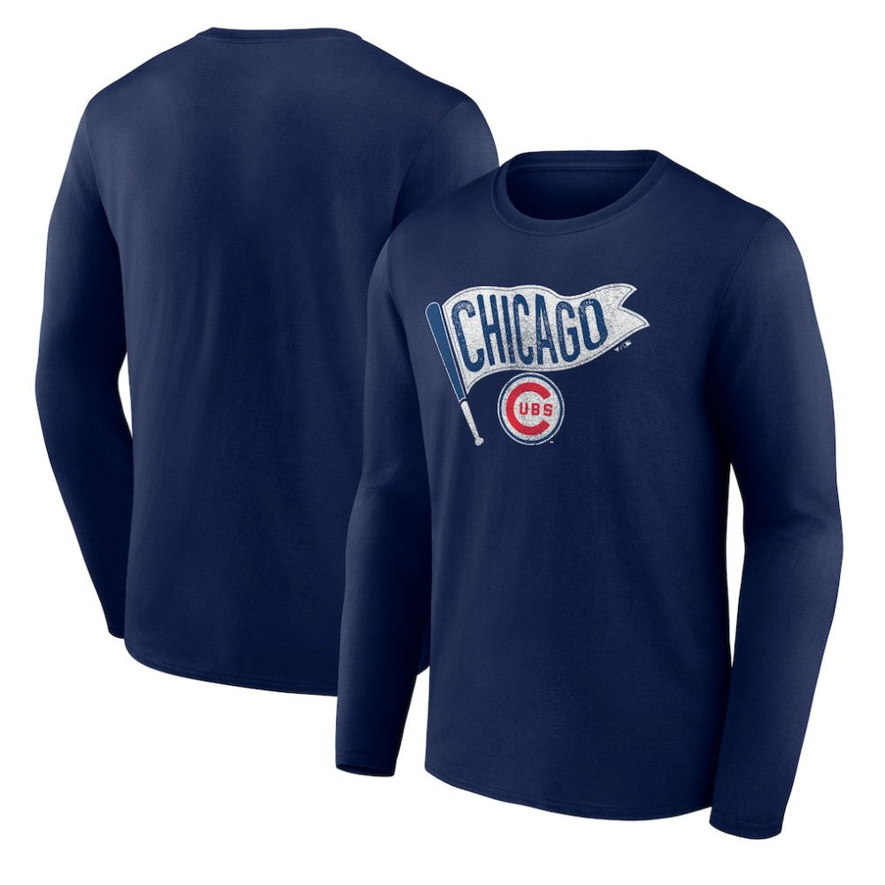 Chicago Cubs Flag Long Sleeve T-Shirt - MLB T-shirts