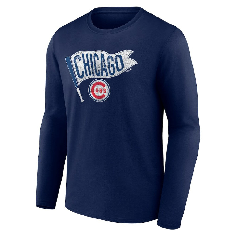 Chicago Cubs Flag Long Sleeve T-Shirt - MLB T-shirts