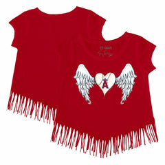 Los Angeles Angels Tiny Turnip Girls Youth Angel Wings Fringe T-Shirt - MLB T-shirts