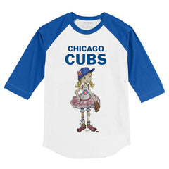 Chicago Cubs Tiny Turnip Youth Babes 3/4-Sleeve Raglan T-Shirt - MLB T-shirts