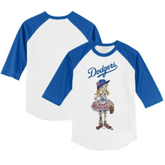 Los Angeles Dodgers Tiny Turnip Youth Babes 3/4-Sleeve Raglan T-Shirt - MLB T-shirts