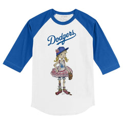 Los Angeles Dodgers Tiny Turnip Youth Babes 3/4-Sleeve Raglan T-Shirt - MLB T-shirts