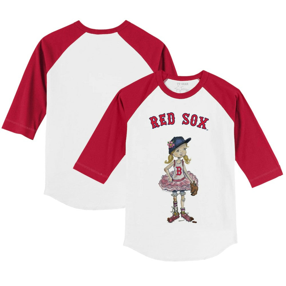 Boston Red Sox Tiny Turnip Youth Babes 3/4-Sleeve Raglan T-Shirt - MLB T-shirts