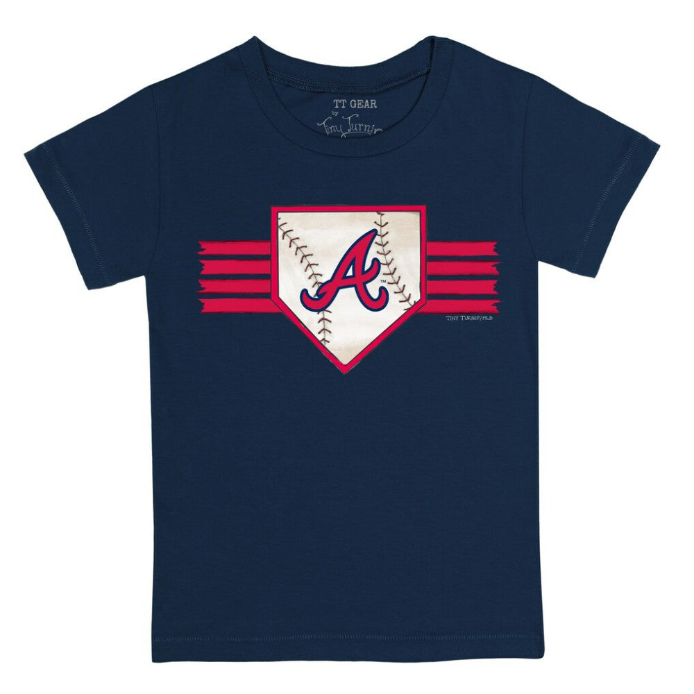 Atlanta Braves Tiny Turnip Youth Base Stripe T-Shirt - MLB T-shirts