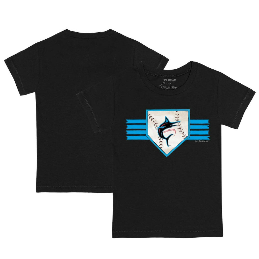 Miami Marlins Tiny Turnip Youth Base Stripe T-Shirt - MLB T-shirts