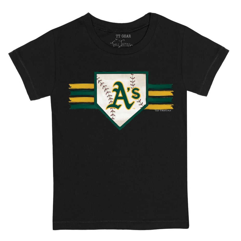 Athletics Tiny Turnip Youth Base Stripe T-Shirt - MLB T-shirts