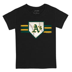 Athletics Tiny Turnip Youth Base Stripe T-Shirt - MLB T-shirts