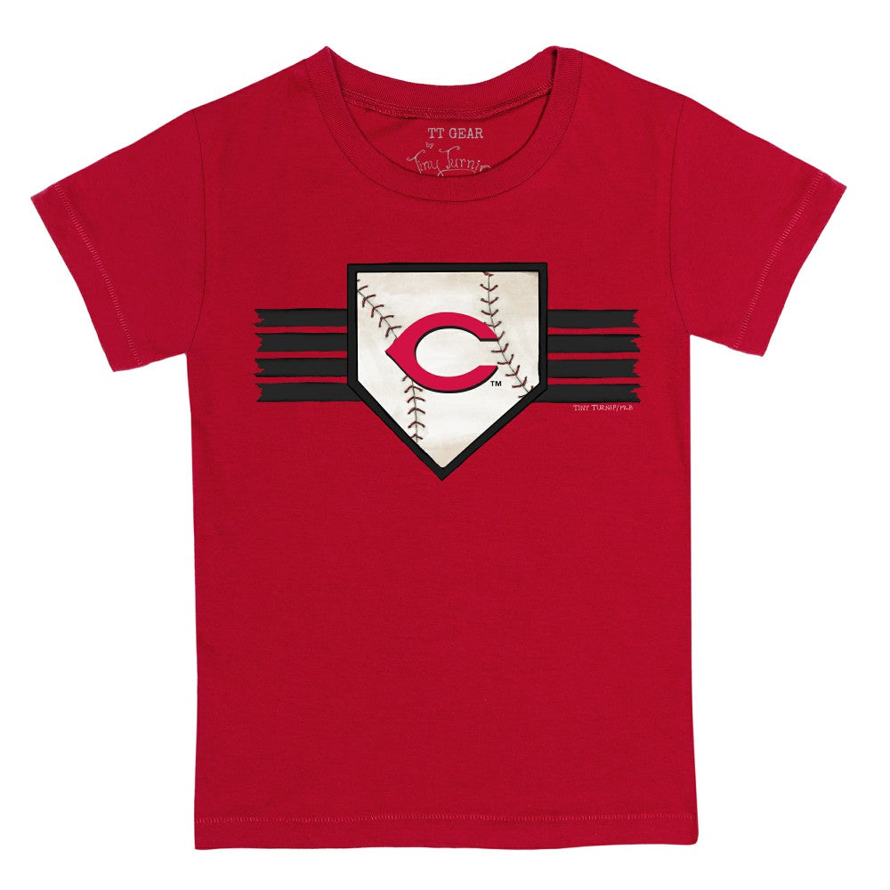 Cincinnati Reds Tiny Turnip Youth Base Stripe T-Shirt - MLB T-shirts