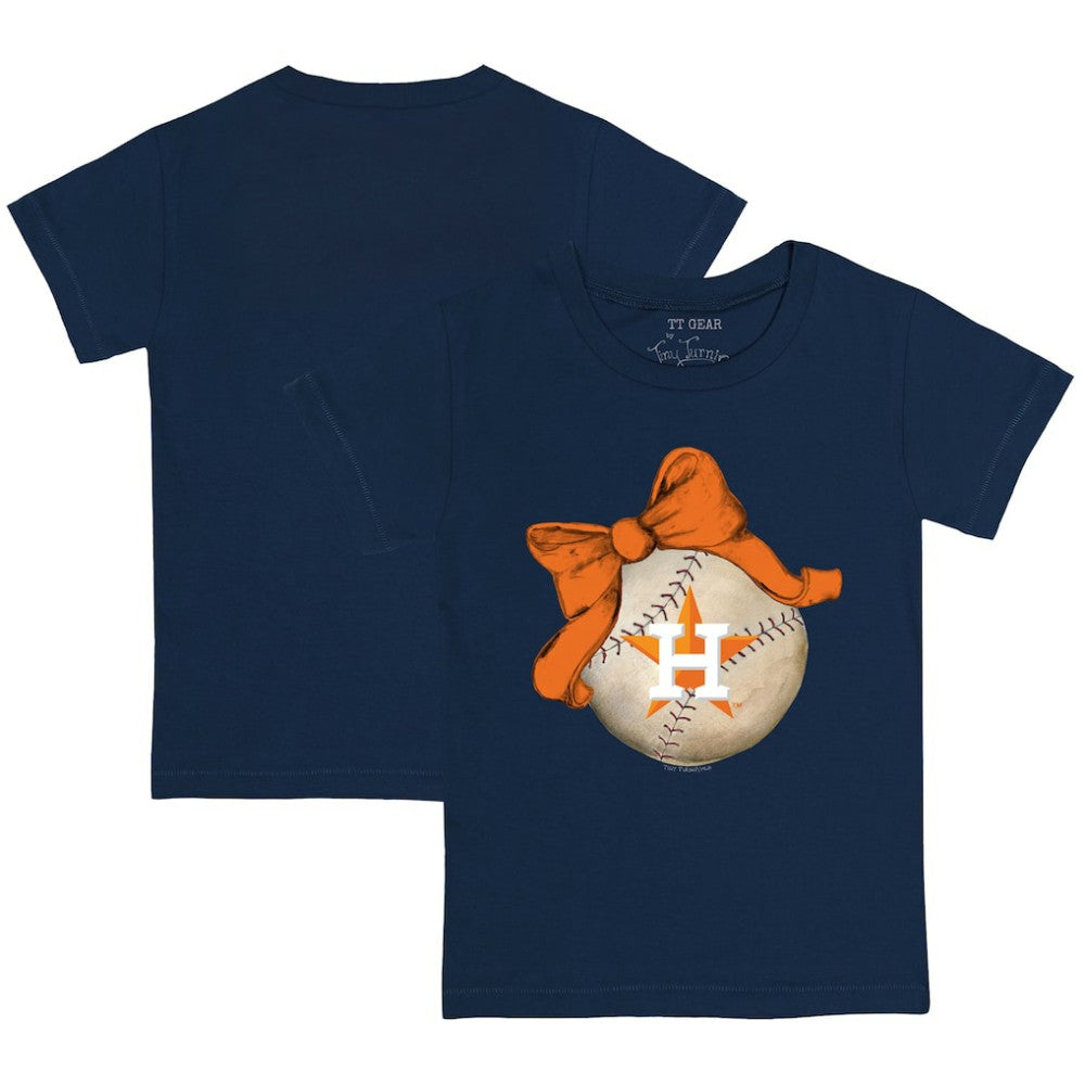 Houston Astros Tiny Turnip Youth Baseball Bow T-Shirt - MLB T-shirts