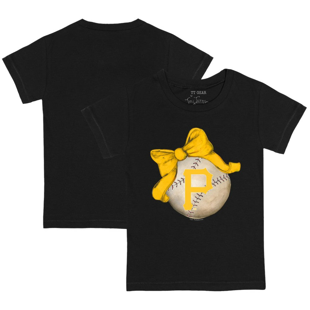 Pittsburgh Pirates Tiny Turnip Youth Baseball Bow T-Shirt - MLB T-shirts