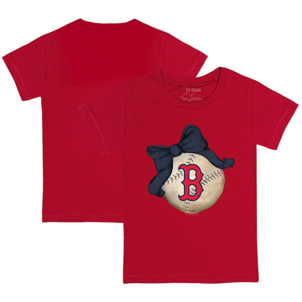 Boston Red Sox Tiny Turnip Youth Baseball Bow T-Shirt - MLB T-shirts