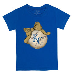 Kansas City Royals Tiny Turnip Youth Baseball Bow T-Shirt - MLB T-shirts