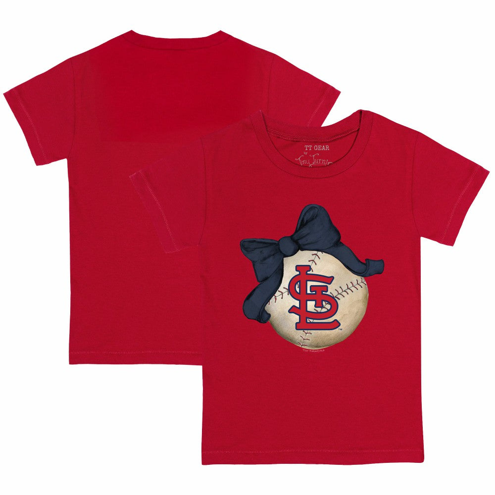 St. Louis Cardinals Tiny Turnip Youth Baseball Bow T-Shirt - MLB T-shirts