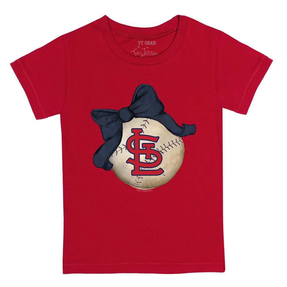 St. Louis Cardinals Tiny Turnip Youth Baseball Bow T-Shirt - MLB T-shirts