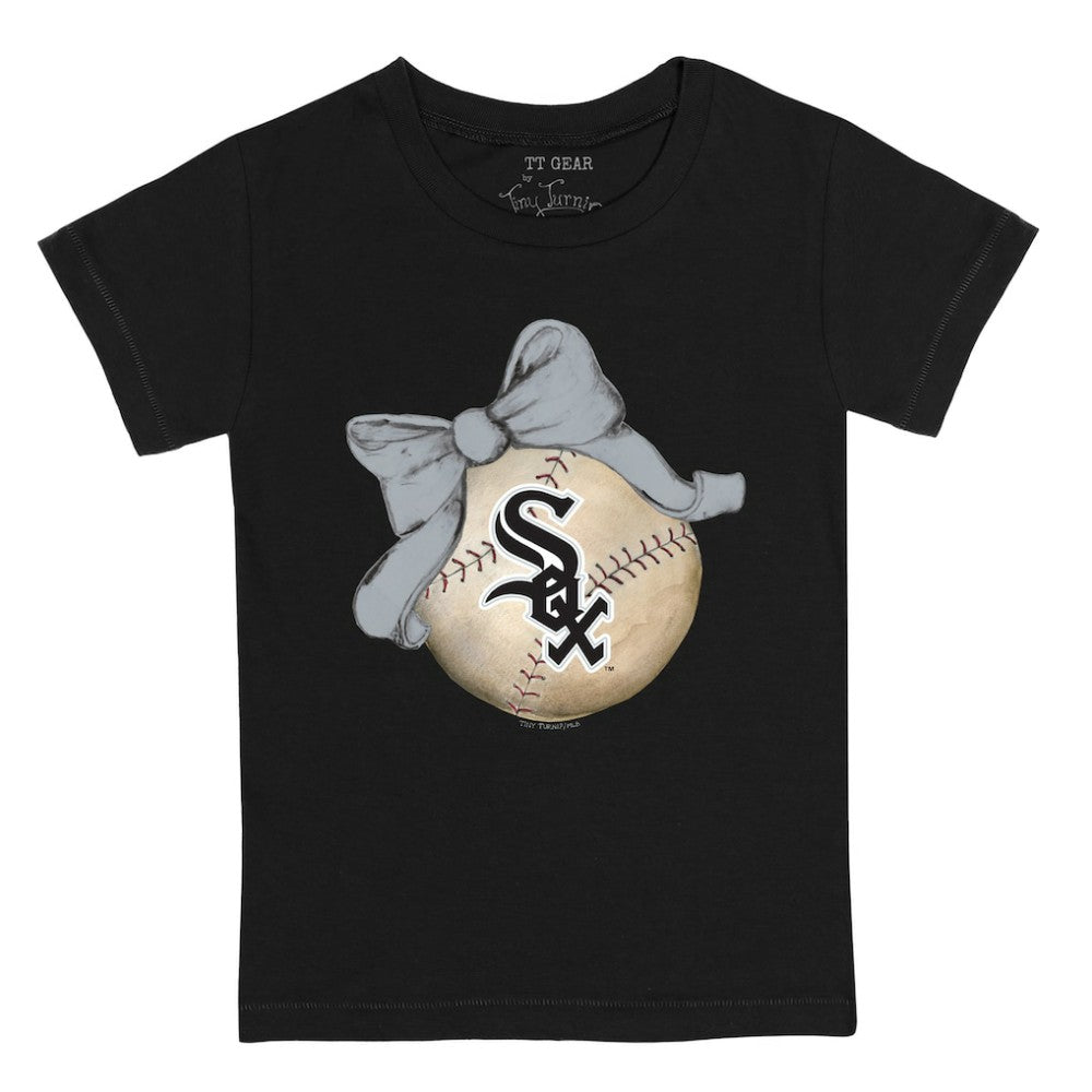 Chicago White Sox Tiny Turnip Youth Baseball Bow T-Shirt - MLB T-shirts
