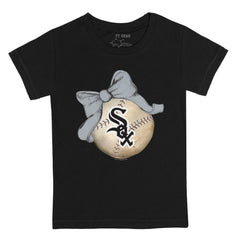 Chicago White Sox Tiny Turnip Youth Baseball Bow T-Shirt - MLB T-shirts